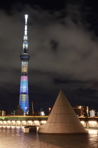 夜景に浮かぶランドマーク