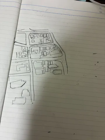 静かな街並みのスケッチ