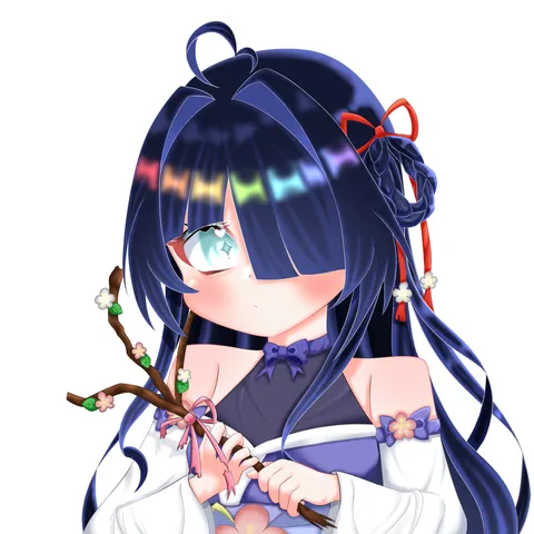 澄んだ瞳と春の枝