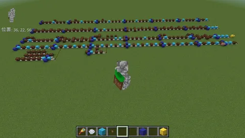 マインクラフトの赤と青の迷路