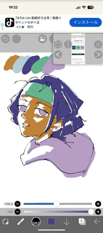 色と線が踊る一瞬の表情