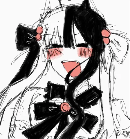 黒と白のリボンが踊る瞬間