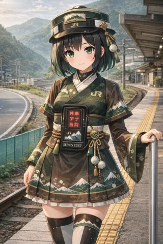 駅員さんの熱意、山々にも響く