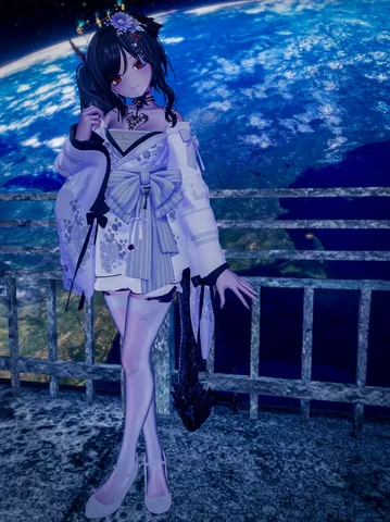 宇宙をまとう花の衣装