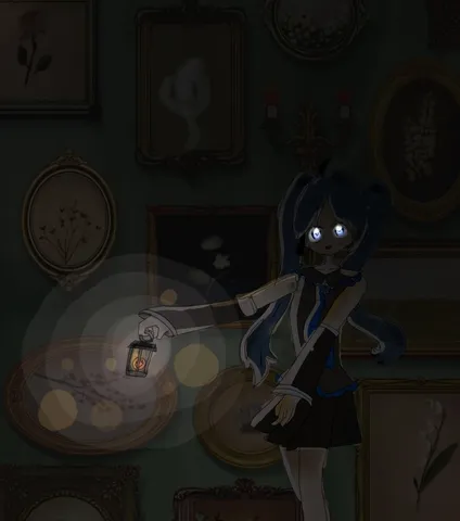 幽玄な光に導かれる夜の散歩