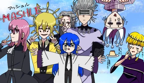 個性豊かなキャラクターたちの集合写真