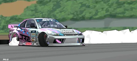 サーキットを舞う白煙
