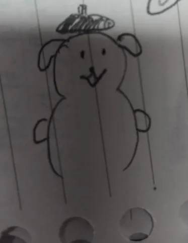 ベレー帽をかぶったクマさん