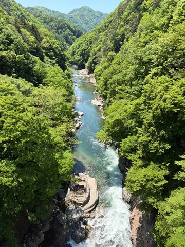 深緑と清流の渓谷美