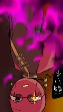 紫のオーラに包まれた頭