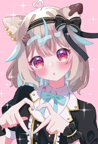 きらめく瞳でハートポーズ