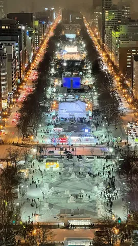 光と雪のシンフォニー、冬の都会景