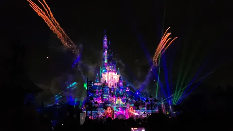 魔法にかかる夜、光と音のシンフォニー