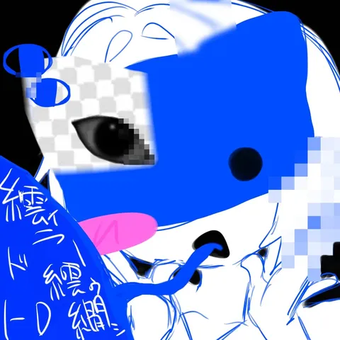 青い筆致、無邪気な視線