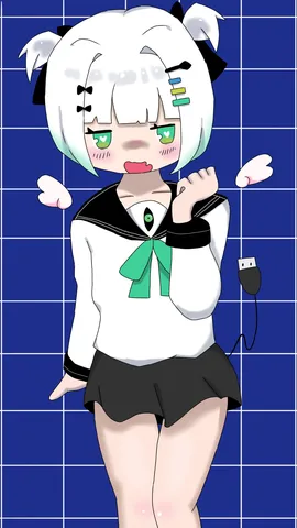 白髪と緑瞳の制服美学
