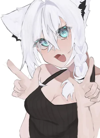 白髪と蒼瞳の瞬間