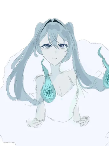 儚げな少女、水彩の憂鬱