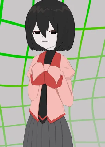 儚げな少女の微笑み