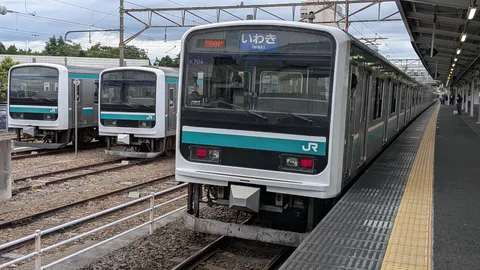 旅立ちを告げる「いわき」行き