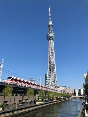 スカイツリーのふもとをゆくりょうもう
