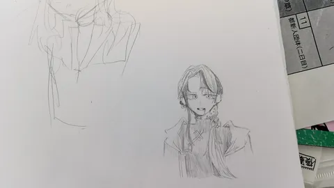 静かな微笑みのスケッチ