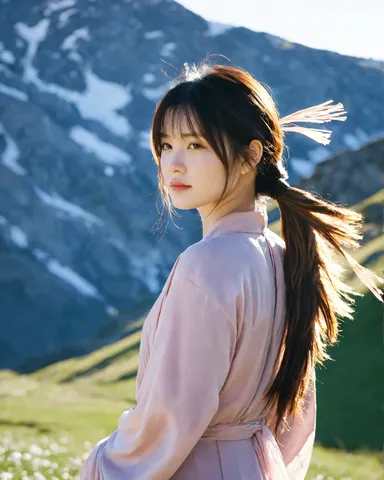 風を纏う山裾の一瞬