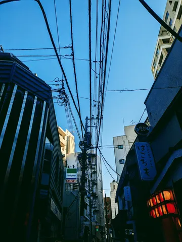 電線ジャングルに迷い込んだ気分