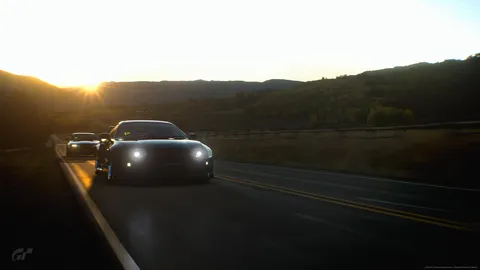 太陽とスポーツカーの疾走