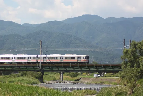 山間の鉄橋を渡る旅路