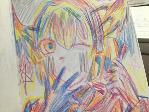 サイケデリックに描かれた表情