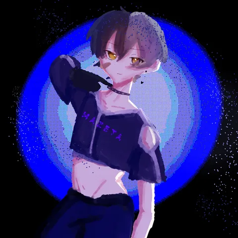 サイバーパンクな雰囲気のイラスト
