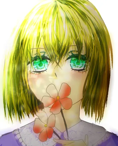 緑の瞳と二つの花