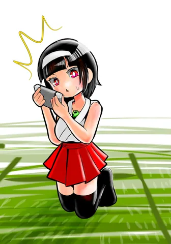 スマホに夢中な女の子