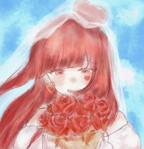 薔薇の花束を抱きしめて