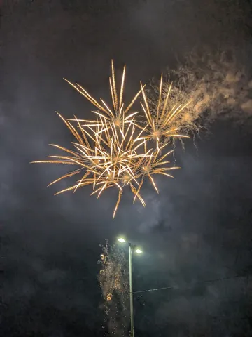 夜空を彩る金色の輝き
