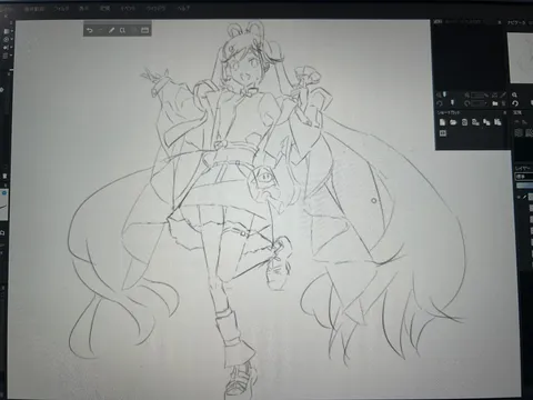 デジタルの世界で描かれる少女