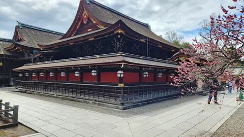 古刹に咲き誇る春の彩り