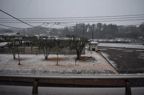 雪化粧の風景、静寂の時