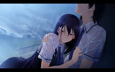 雨に濡れる二人の青春
