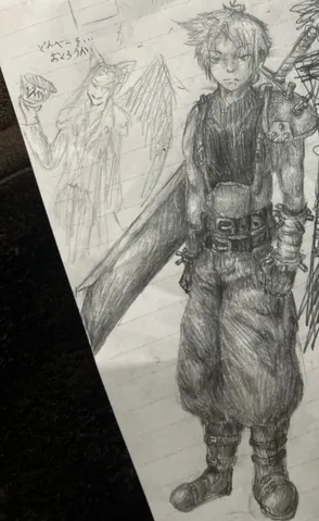 鉛筆のタッチで描かれた名シーン