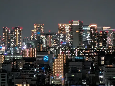夜景に灯る無数の光