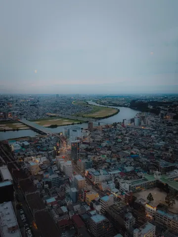 twilight city river