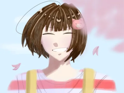 花びら舞う、幸福な笑み