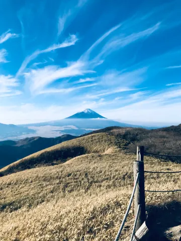 冬の青空に富士山