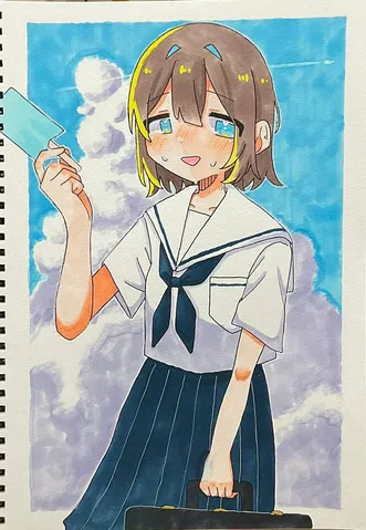 青空と水彩の風