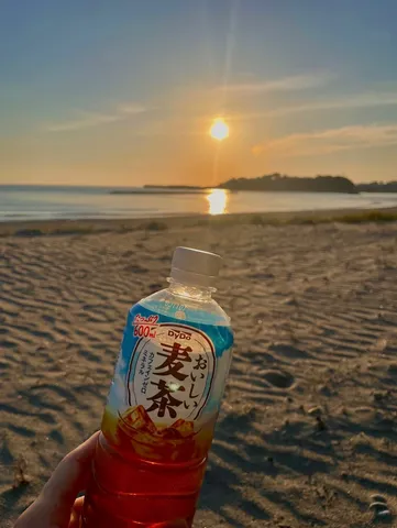 夕焼けと麦茶のひととき