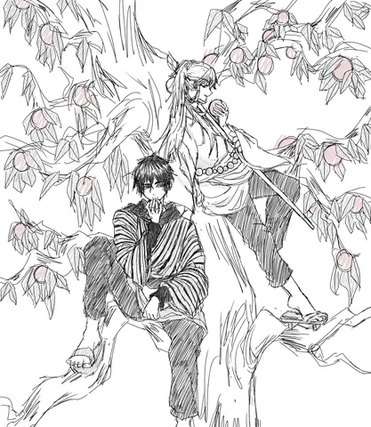 桃と静寂のひととき