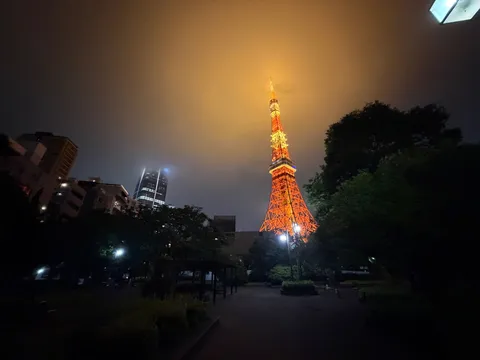 夜空を染める東京タワー