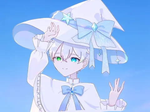 蒼天の魔女、淡い光を纏い