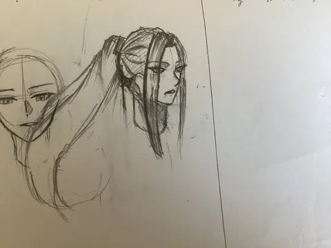 鉛筆の線が描く、二つの表情